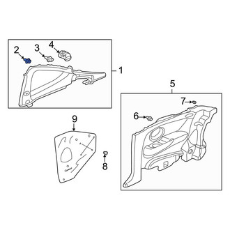 Acura OE - Body A-Pillar Trim Panel Clip