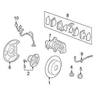 Acura OE - Rear Suspension - Brake Components