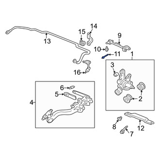 Acura OE - Center Suspension Crossmember Bolt