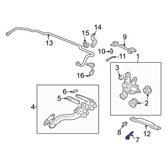 Acura OE - Rear Suspension Trailing Arm Bolt