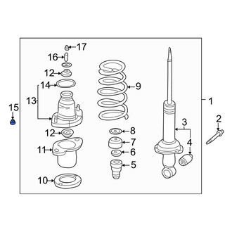 Acura OE - Front Suspension Strut Mount Nut