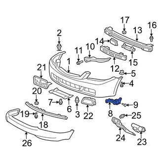 Acura OE - Front Left Bumper Cover Spacer