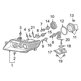 Acura OE - Front Lamps - Headlamp Components