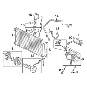 Acura OE - Air Conditioner & Heater - Condenser, Compressor & Lines