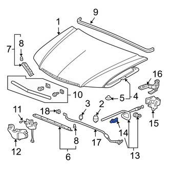 Acura OE - Hood Release Cable Clip