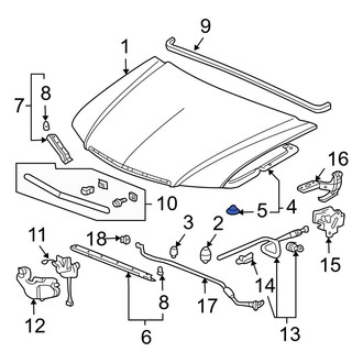 Acura OE - Hood Insulation Pad Clip