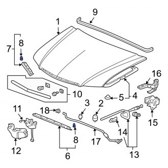 Acura RSX Replacement Hoods | Hinges, Supports – CARiD.com