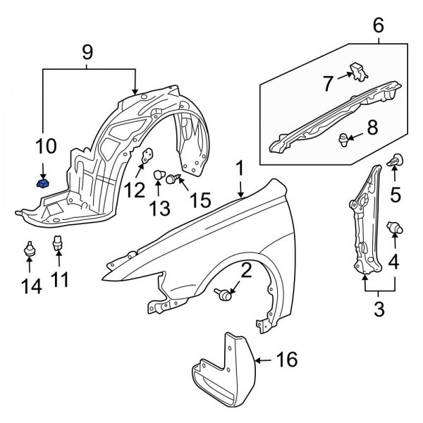 Fender Liner Nut