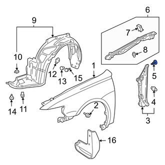Acura OE - Instrument Panel Knee Bolster Clip
