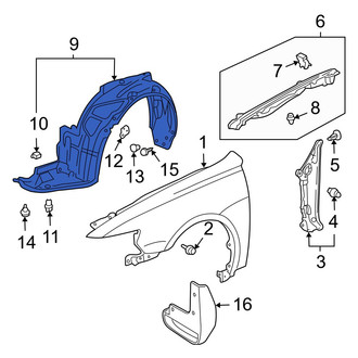 Acura OE - Front Right Fender Splash Shield