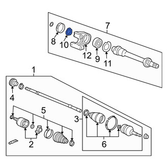 Acura OE - Outer CV Intermediate Shaft Snap Ring