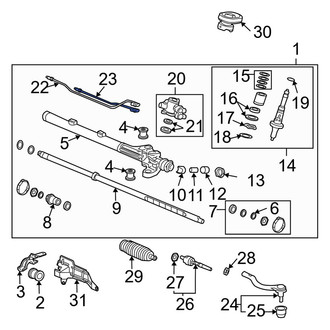 Acura OE - Front Left Power Steering Line