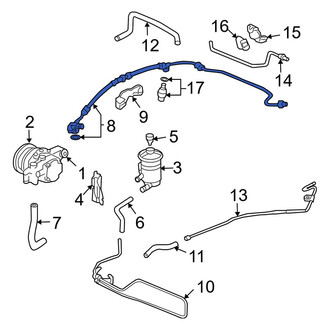 Acura OE - Front Left Power Steering Line
