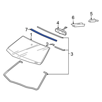 Acura OE - Front Windshield Molding