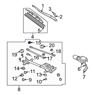 Acura OE - Wiper Linkage Seal