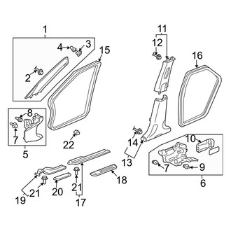 Acura OE - Pillars, Rocker & Floor - Interior Trim