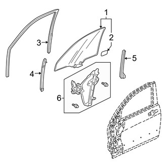 Acura OE - Front Door - Glass & Hardware