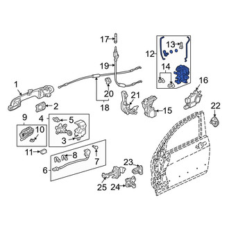 Acura OE - Front Right Door Latch Assembly