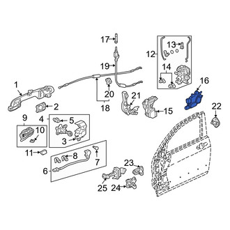 Acura OE - Front Right Door Lock Actuator Motor