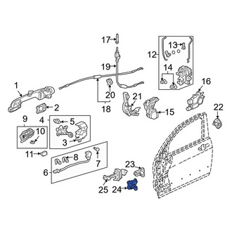 Acura OE - Front Right Lower Door Hinge