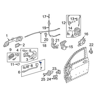 Acura OE - Front Left Door Lock Switch Screw