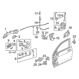Acura OE - Front Door - Lock & Hardware