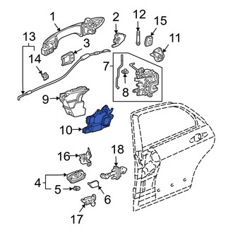 Acura OE - Rear Right Door Lock Actuator Motor