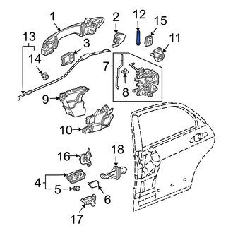 Acura OE - Front Door Lock Knob
