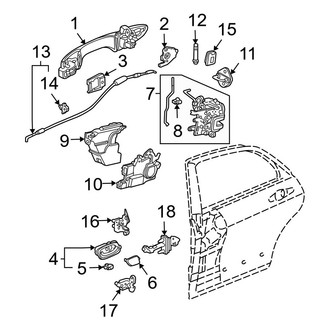 Acura OE - Rear Door - Lock & Hardware