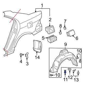 Acura OE - Fender Liner Retainer