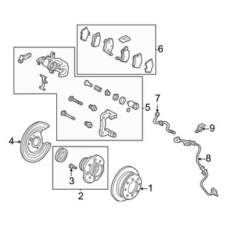 Acura OE - Rear Suspension - Brake Components
