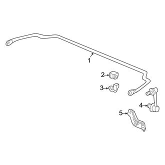 Acura OE - Rear Suspension - Stabilizer Bar & Components