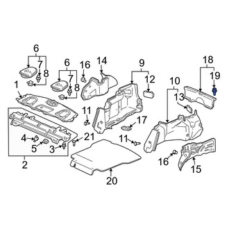 Acura OE - Rear Door Interior Trim Panel Retainer