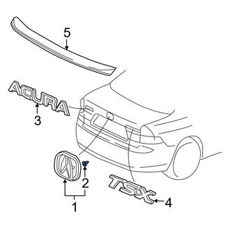 Acura OE - Deck Lid Emblem Clip