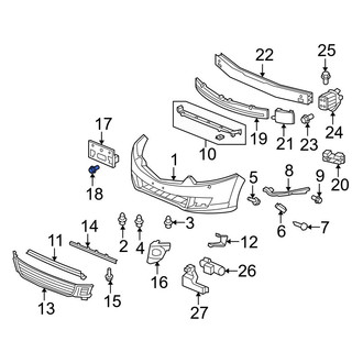 Acura OE - Front License Plate Frame Bolt