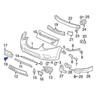 Acura OE - Front License Plate Frame Bolt