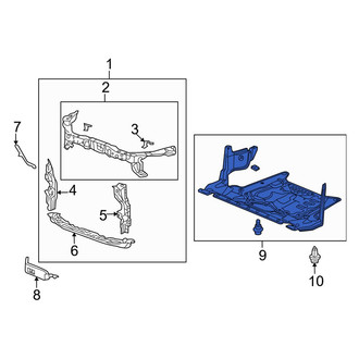 Acura OE - Front Lower Radiator Support Splash Shield