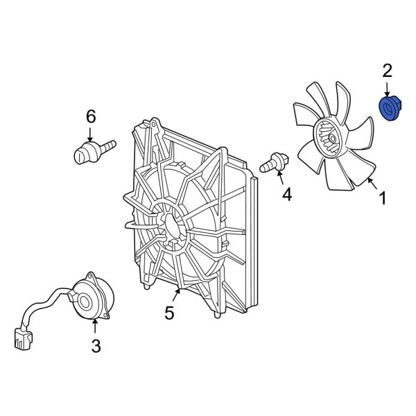 Engine Cooling Fan Blade Nut