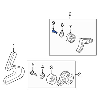 Acura OE - Accessory Drive Belt Idler Pulley Bolt
