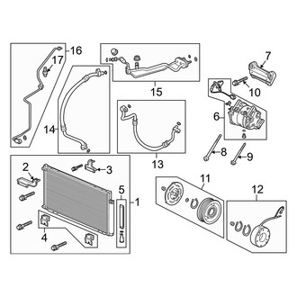 Acura OE - Air Conditioner & Heater - Condenser, Compressor & Lines (2.4L)