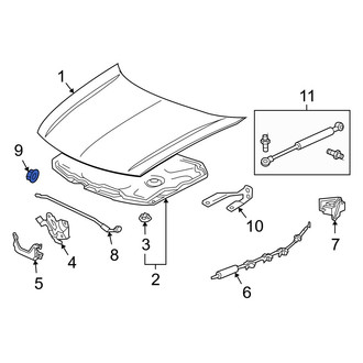 Acura OE - Hood Prop Rod Grommet