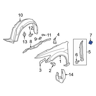 Acura OE - Instrument Panel Knee Bolster Clip