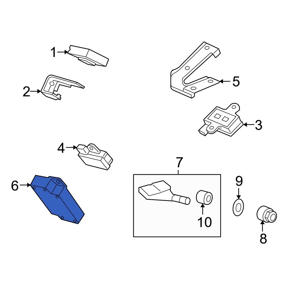 Acura OE 38926TL2A00 Rear Left Tire Pressure Monitoring System (TPMS) Sensor Cover