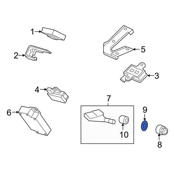 Tire Pressure Monitoring System (TPMS) Sensor Washer