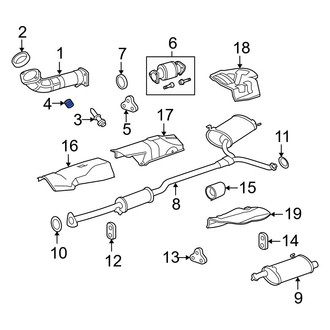 Acura OE - Front Exhaust Bolt Spring