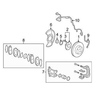 Acura OE - Front Suspension - Brake Components (Base / Special Edition / V6)
