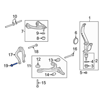Acura OE - Lower Suspension Strut Fork Bolt