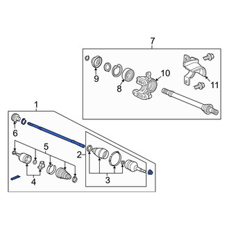 Acura OE - Front Left CV Axle Assembly