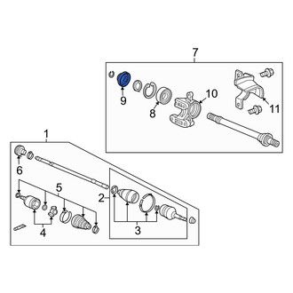 Acura OE - CV Axle Shaft Carrier Bearing Seal