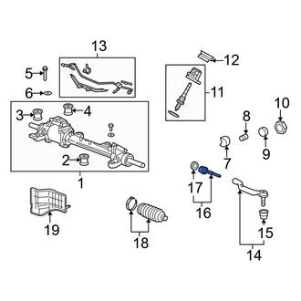 Acura OE - Left Outer Steering Tie Rod End